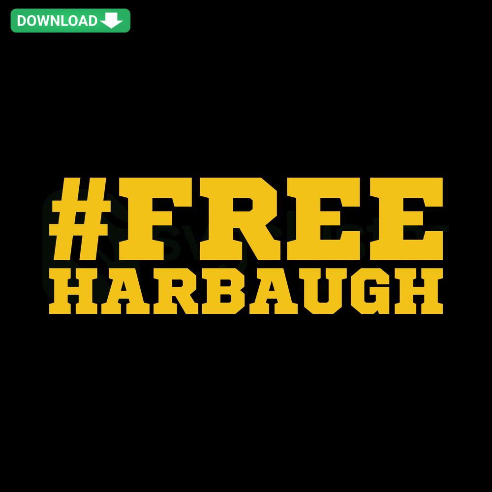 Harbaugh Michigan Wolverines Coach SVG design, editable free SVG file featuring Wolverines logo and coach graphics.