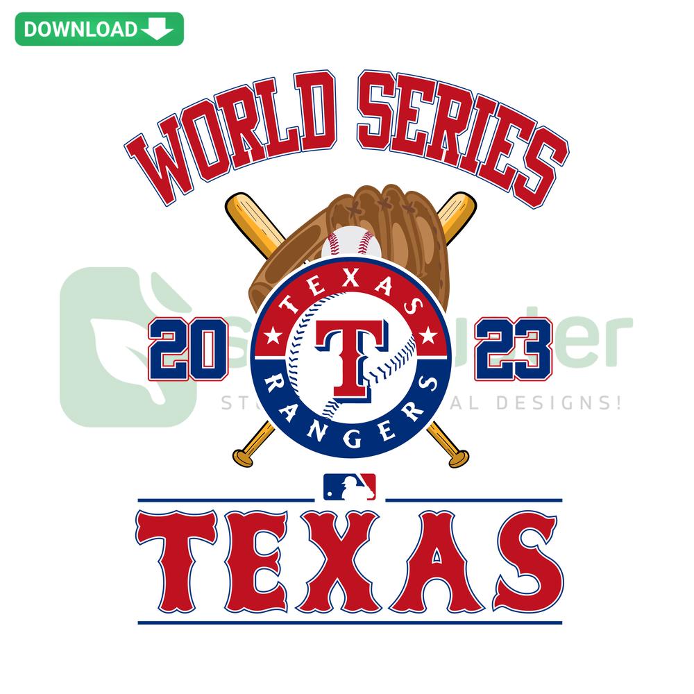 Texas baseball-themed SVG for World Series 2023, digital download, Cricut-ready template featuring stylish text and baseball motifs.