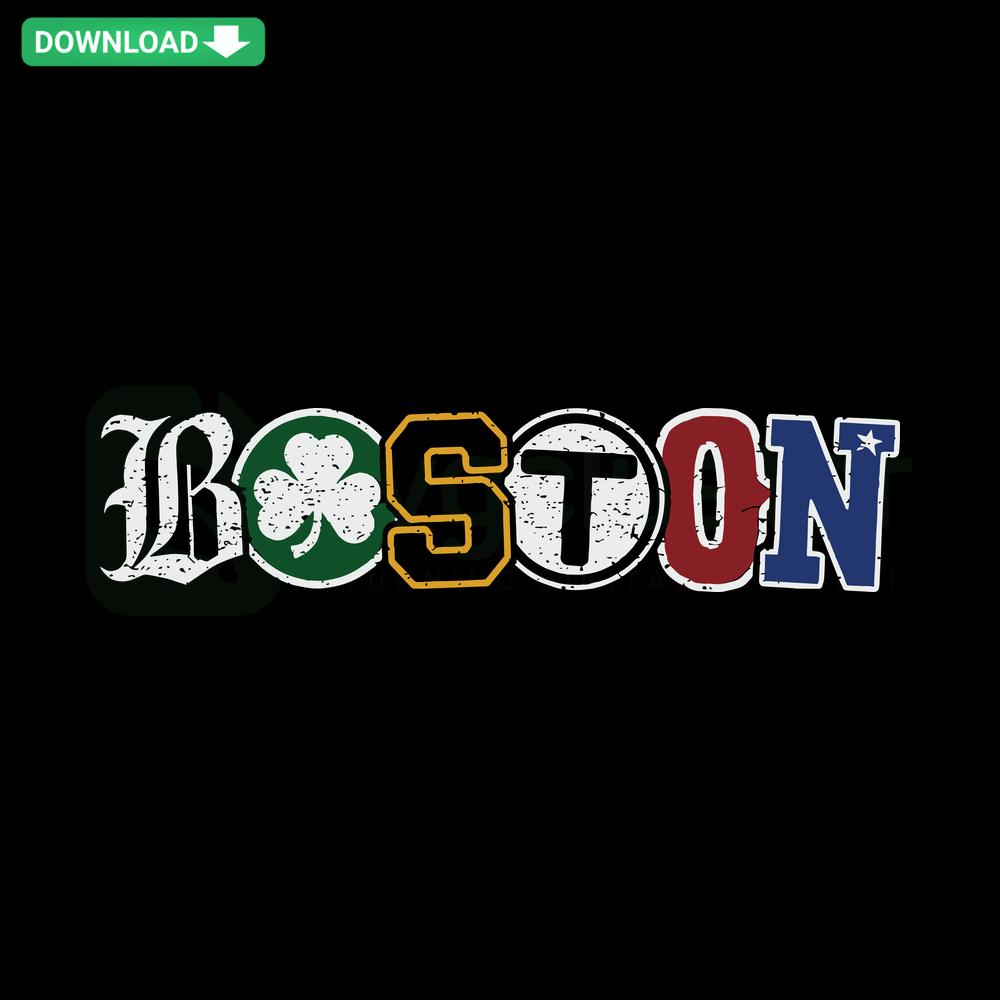 Boston Townie Pride sports team SVG design featuring bold lettering and local motifs, ideal for Cricut and Silhouette projects.