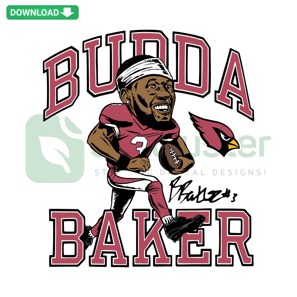 Bold Cardinals Budda Baker Signature SVG, Instant Digital Download, featuring a sleek autograph design for sports enthusiasts.