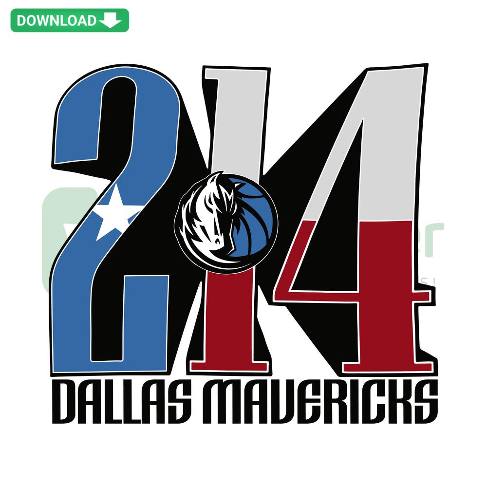 Dallas Mavericks 214 Basketball NBA SVG Digital Download - Cricut Ready SVG Files, featuring bold team design elements.