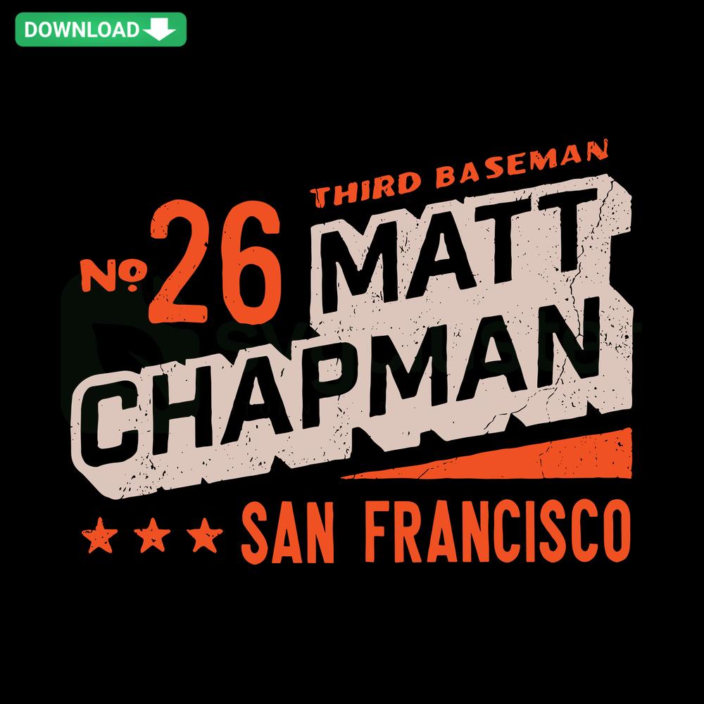 Matt Chapman SVG, San Francisco Baseball, Third Baseman, Cricut Design, Digital Graphic Files, Sport-Themed DIY Craft.