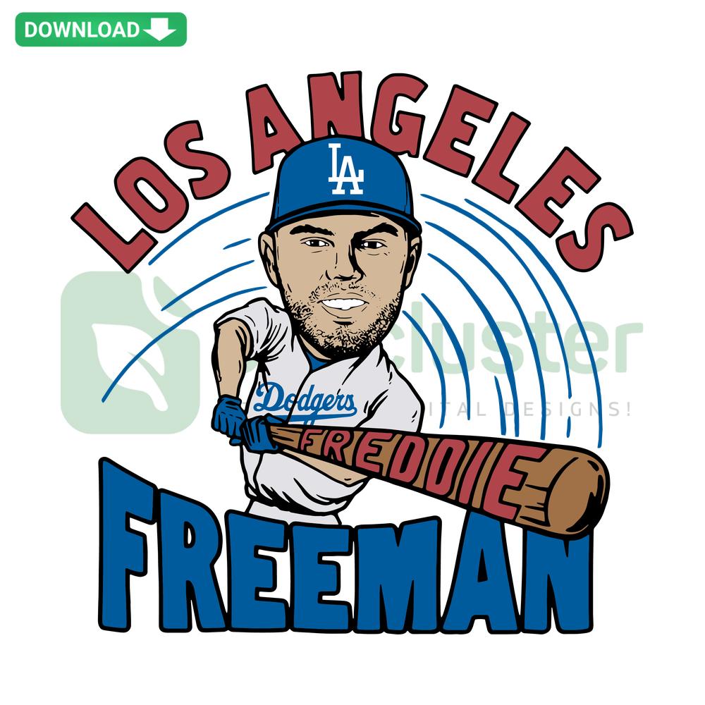 Freddie Freeman Swing SVG: Dodgers Baseball, Editable design for Cricut, Unique cut file for crafting enthusiasts
