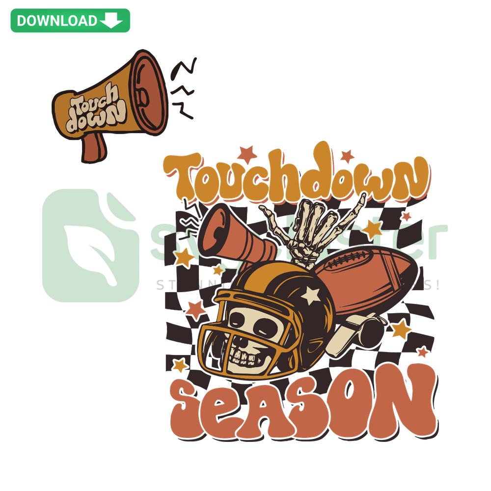 Retro Football Touchdown Shirt Mockup Created with SVG File