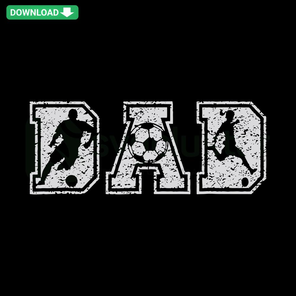 Soccer Dad Player SVG Digital Download: High-quality, free SVG file featuring a silhouette of a soccer dad holding a soccer ball.