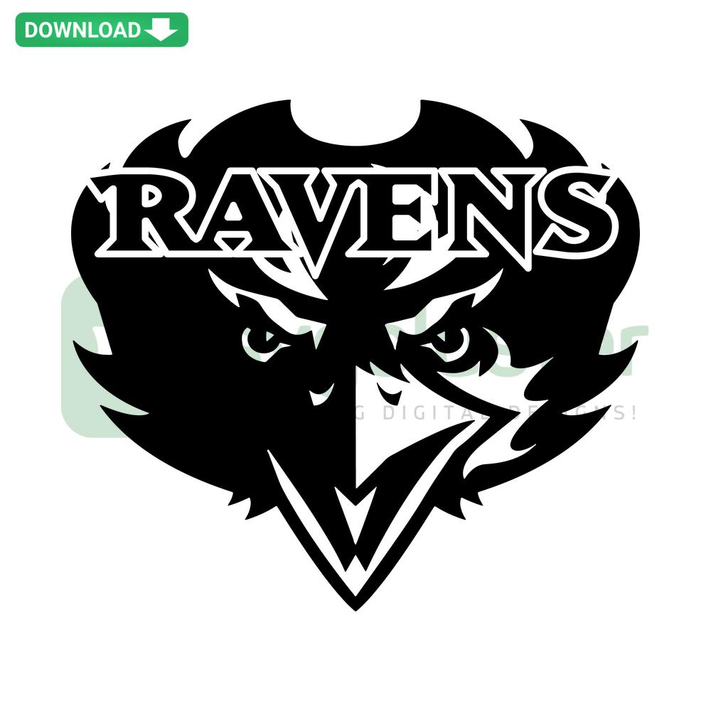 Ravens football SVG, vibrant mascot vector for Cricut, ideal for DIY crafts, digital download, sports-themed design