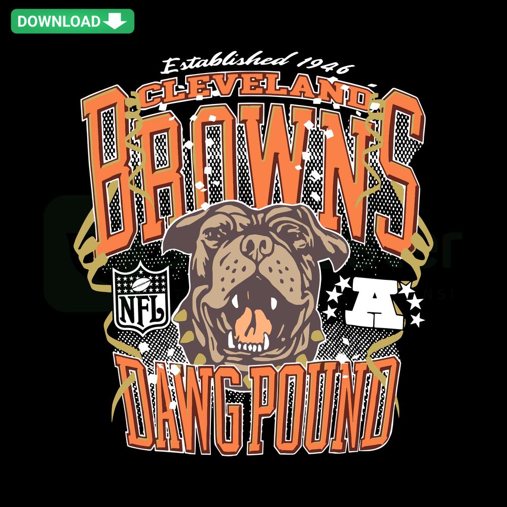 Dawg Pound Cleveland Browns Establish 1946 SVG, SVGCluster Digital Assets