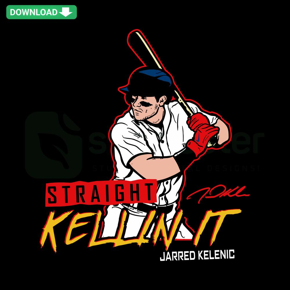 Jarred Kelenic Straight Kellin It Atlanta Braves SVG Design - Bold, Customizable Baseball Theme, Ideal for Crafts & Printables.