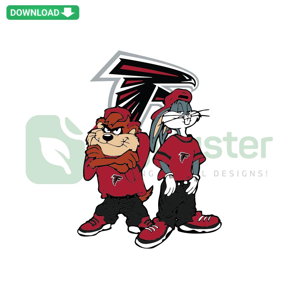Looney Tunes Hip Hop Atlanta Falcons SVG featuring Bugs Bunny in Falcons gear, perfect for crafting, SVG cut file.