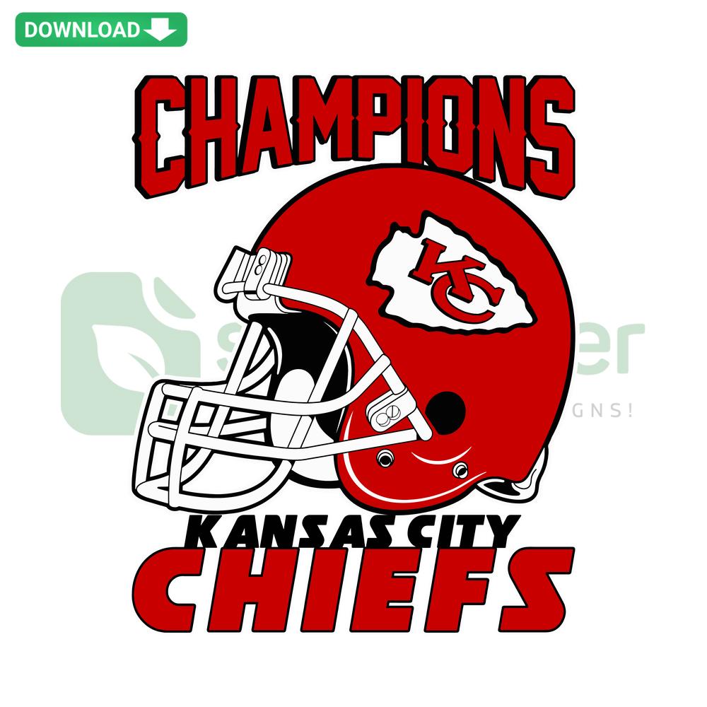 Kansas City Chiefs Helmet SVG, digital download for home decor, featuring iconic team colors and logo for champions fans.