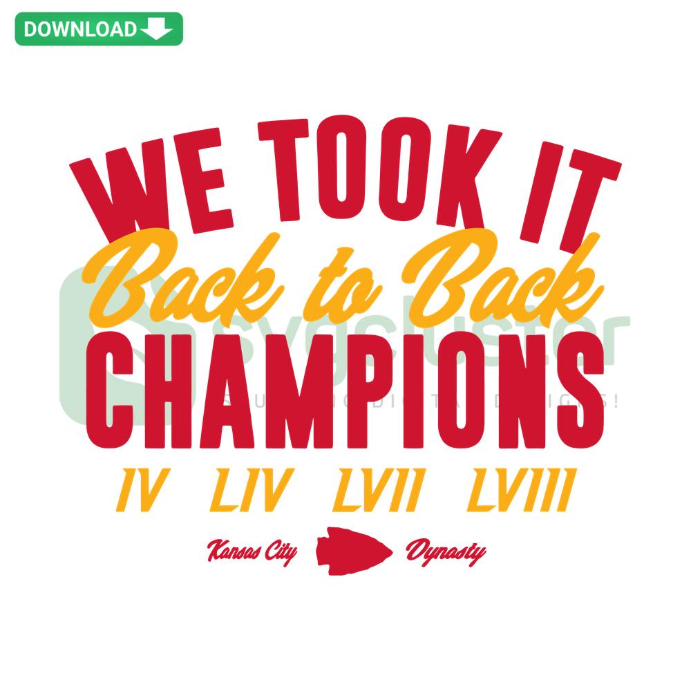 Kansas City Dynasty Champion SVG Design, Customizable Back to Back Winners Logo, Perfect for Kansas City Fans, Digital Cut File.