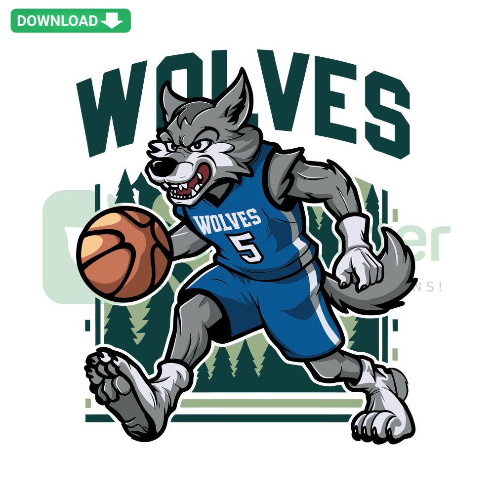 Vintage Minnesota Timberwolves Basketball SVG Design, Retro Wolves Logo, Digital Download, SVG for Cricut, Sport Team Art