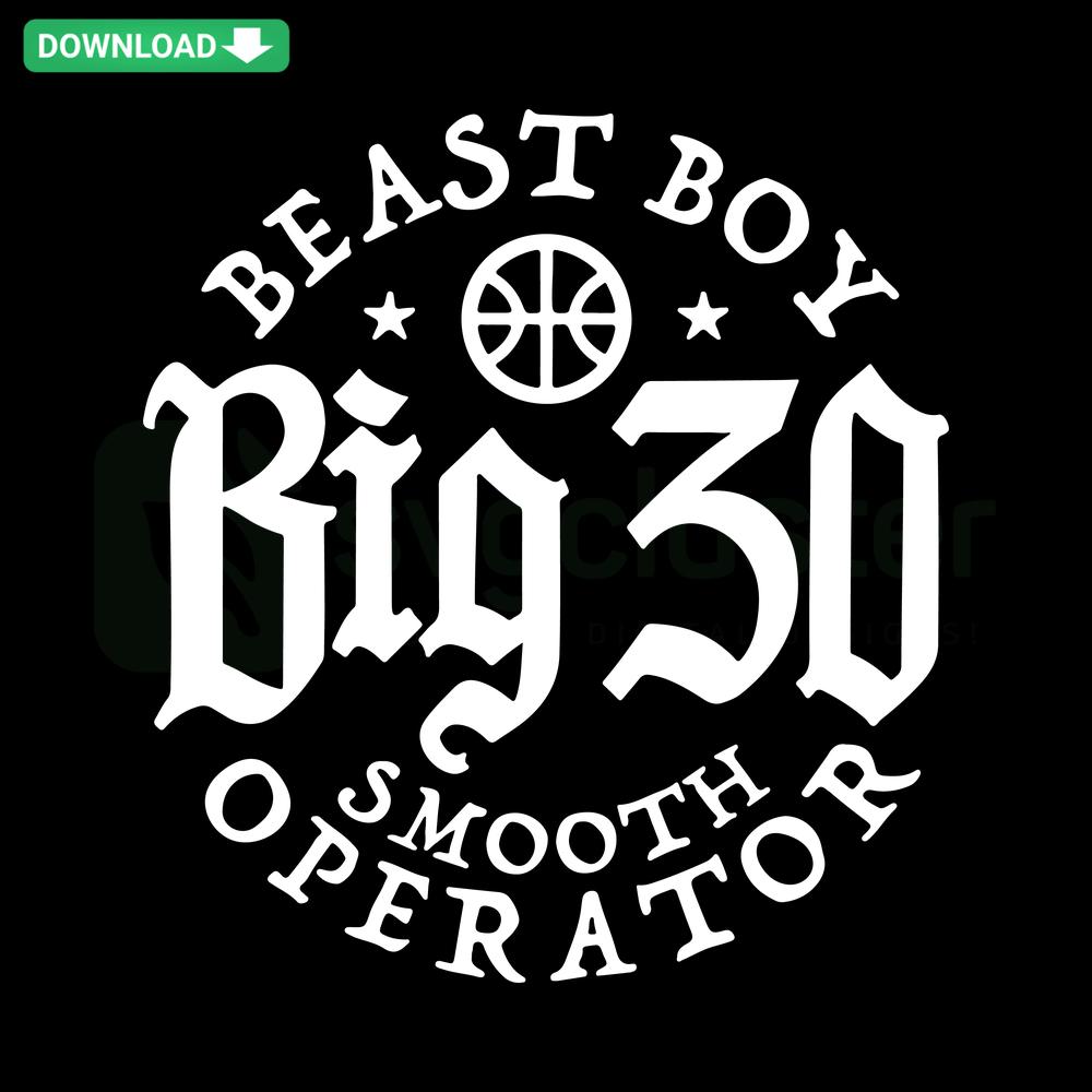 DJ Burns Jr Big 30 NC State NCAA SVG, Premium Basketball Design SVG for Designers Digital Download