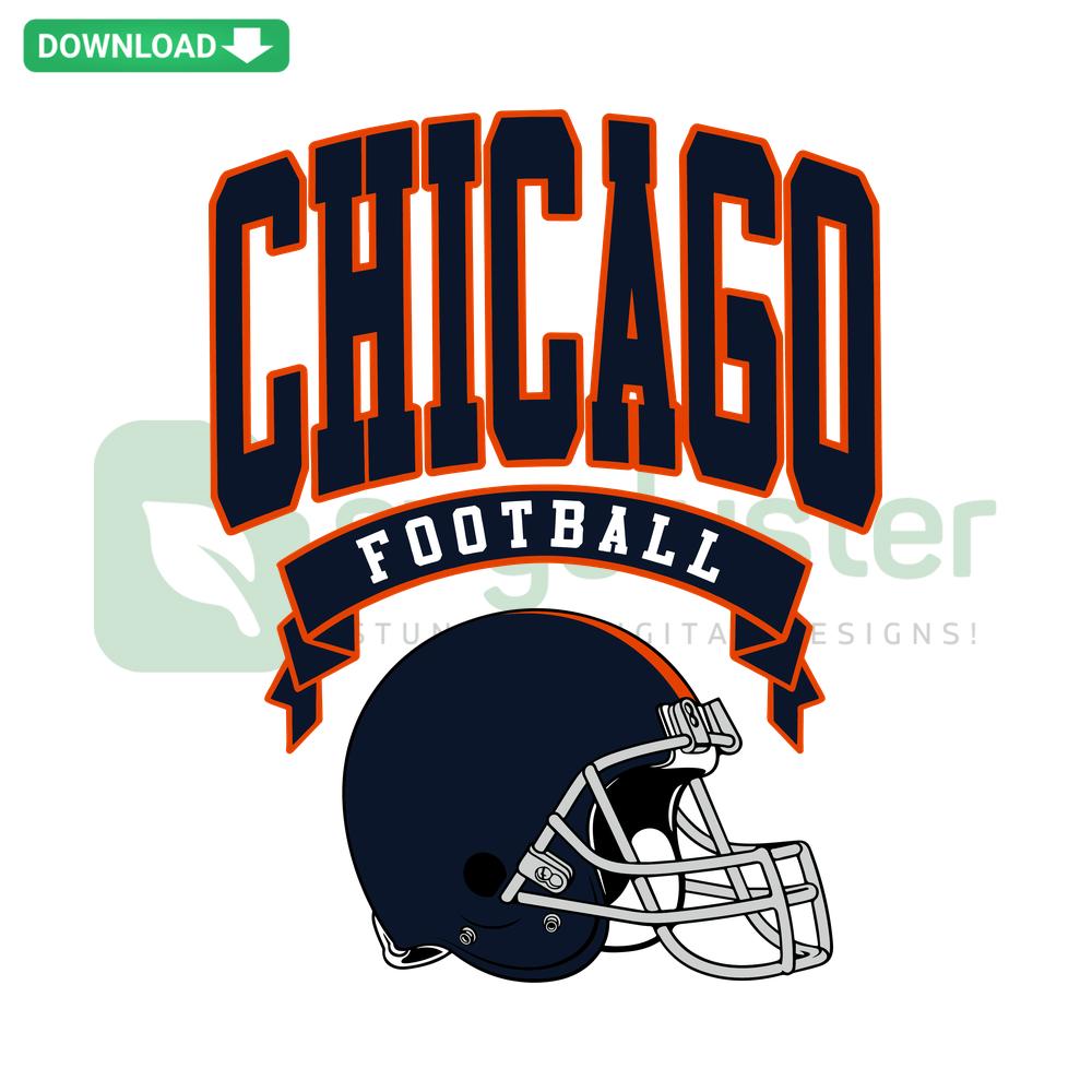 Vintage Chicago Bears Football Helmet SVG Design, Retro Style SVG Cut Files for DIY Crafting, Bears Logo, Team Spirit Graphics