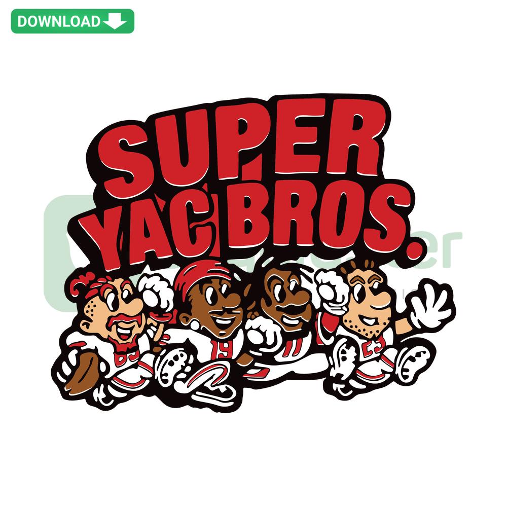 Super YAC Bros 49ers Football SVG Design, San Francisco 49ers Logo, Commercial Use SVG File, Digital Download
