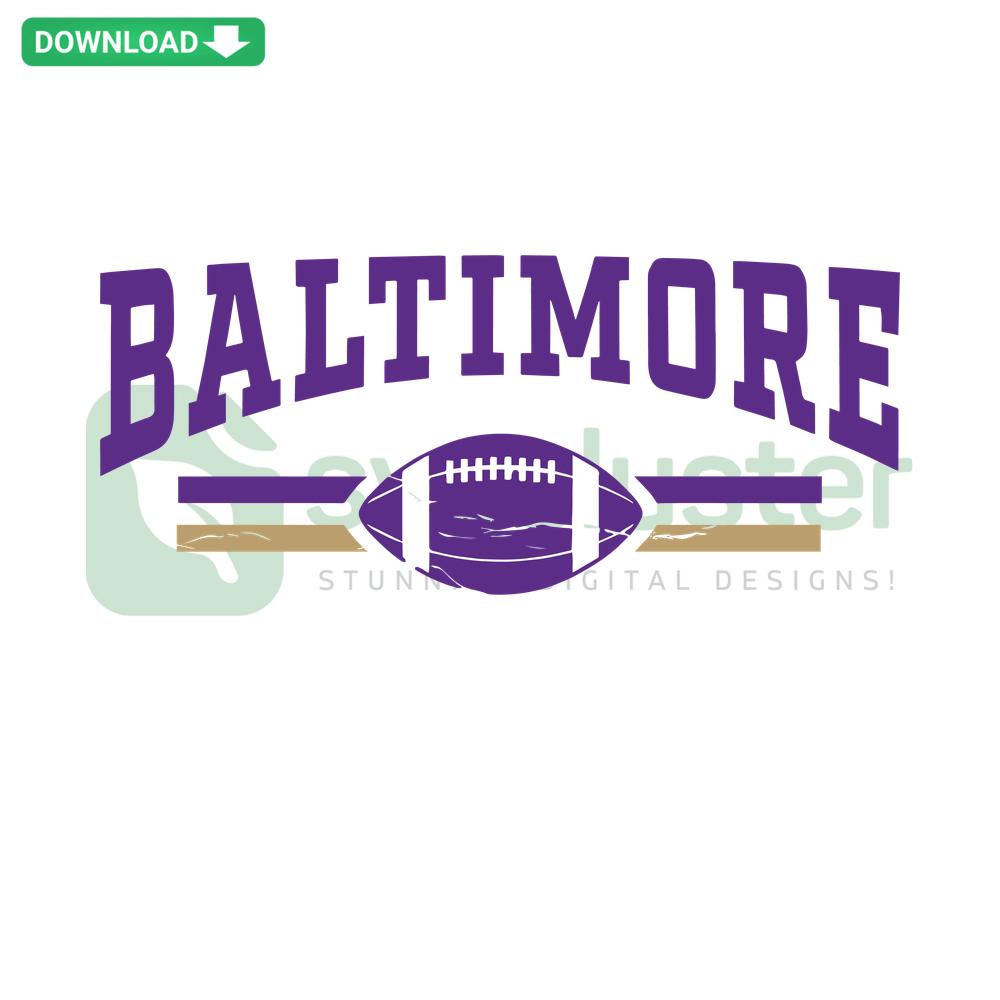 Vintage Baltimore Football SVG Digital Download featuring retro football helmet design, perfect for custom DIY projects and crafts.