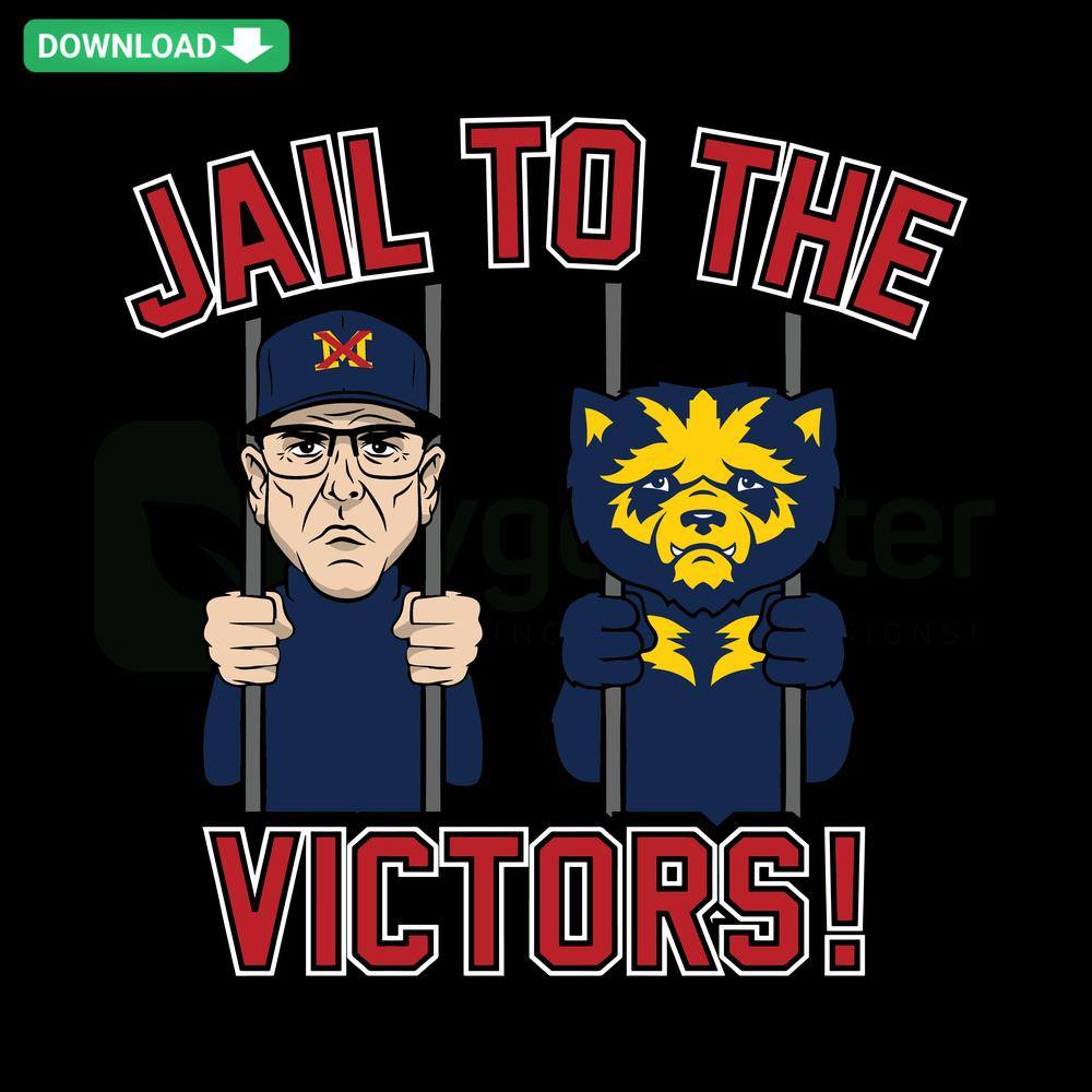 Jail To The Victors Michigan Wolverines SVG, creative patterns for crafts featuring team colors and logos. Perfect for sports fans.