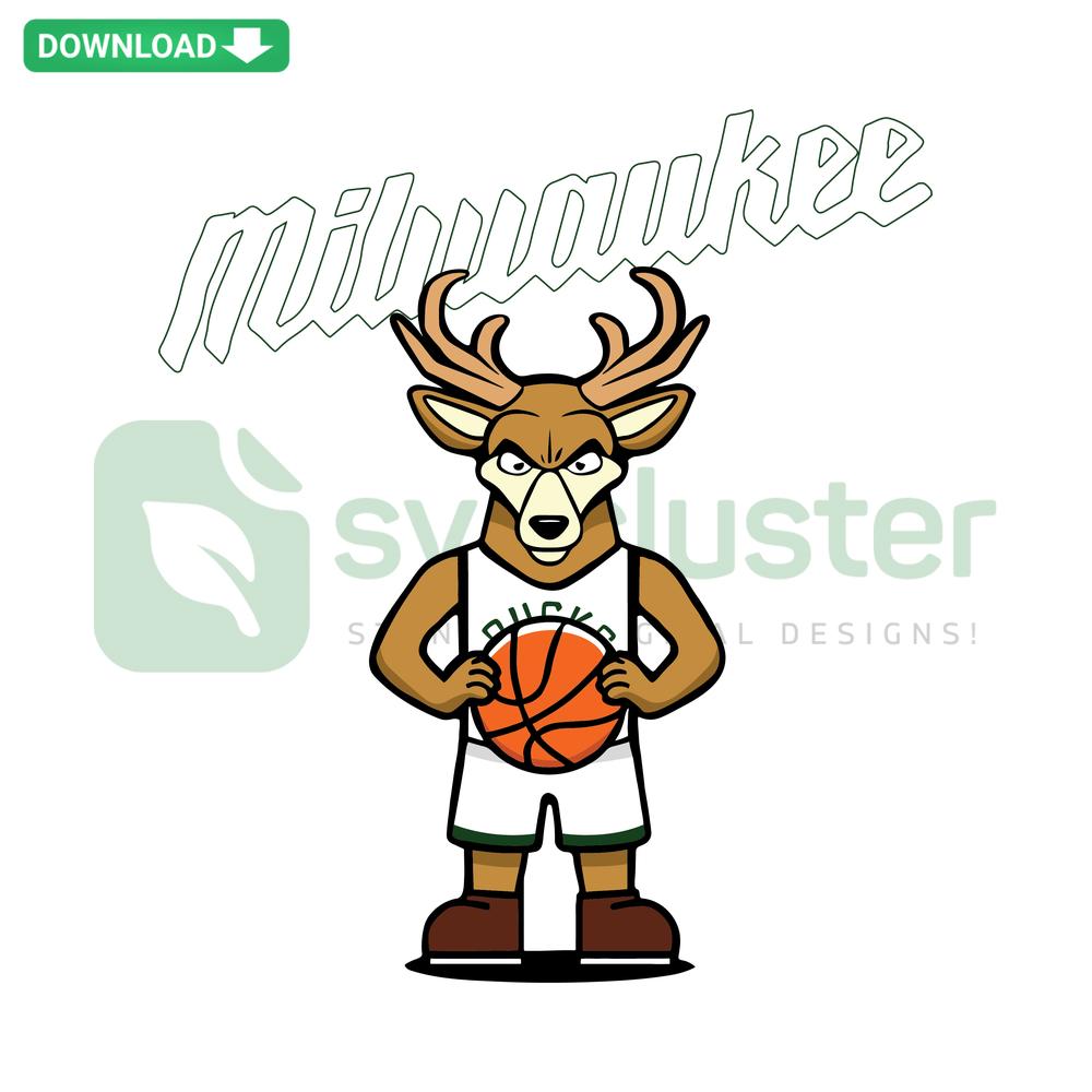 Milwaukee Basketball Mascot SVG Design, Digital Download for Designers, Sports Team SVG Resources