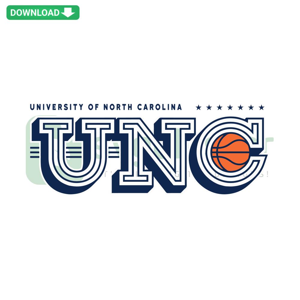 UNC Tar Heels Basketball SVG design for Cricut, featuring bold team logo and lettering, ideal for NCAA sports crafts and apparel.