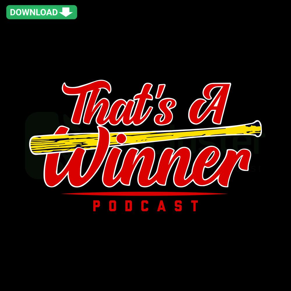 That Is A Winner Podcast St Louis Cardinals SVG Clip Art featuring iconic logo with baseball elements in vibrant colors.