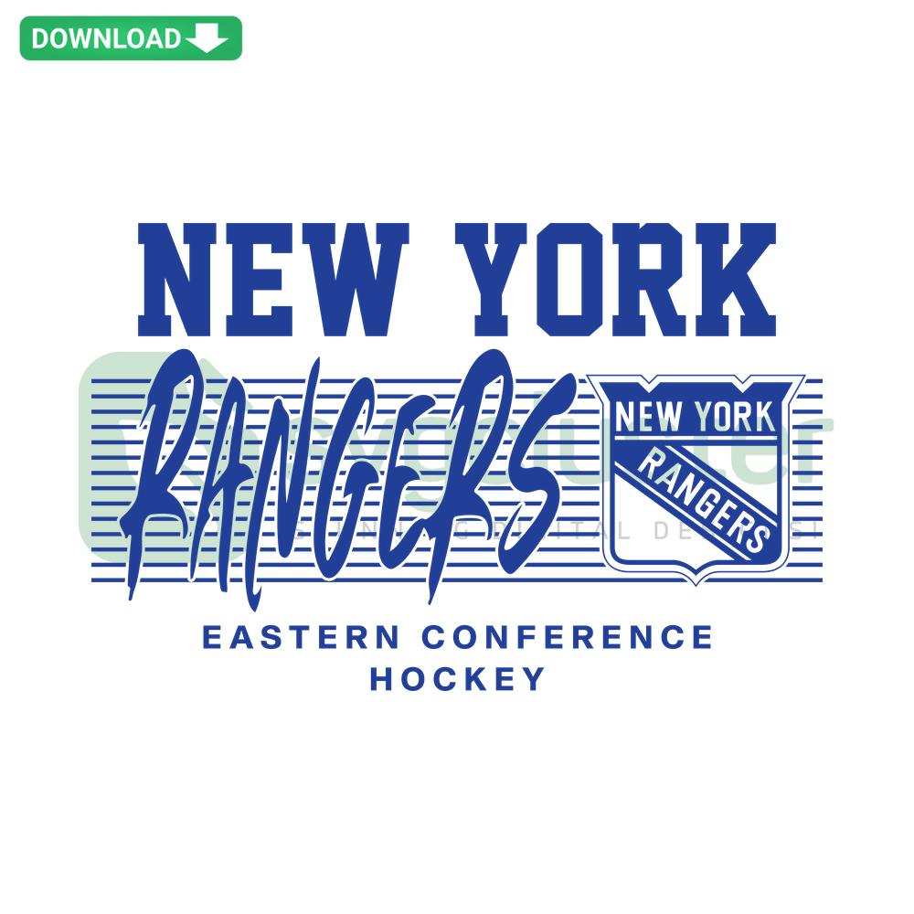 Vintage Rangers Hockey New York Team SVG Design - Ideal for Designers, Retro Sports Style, SVG Resources
