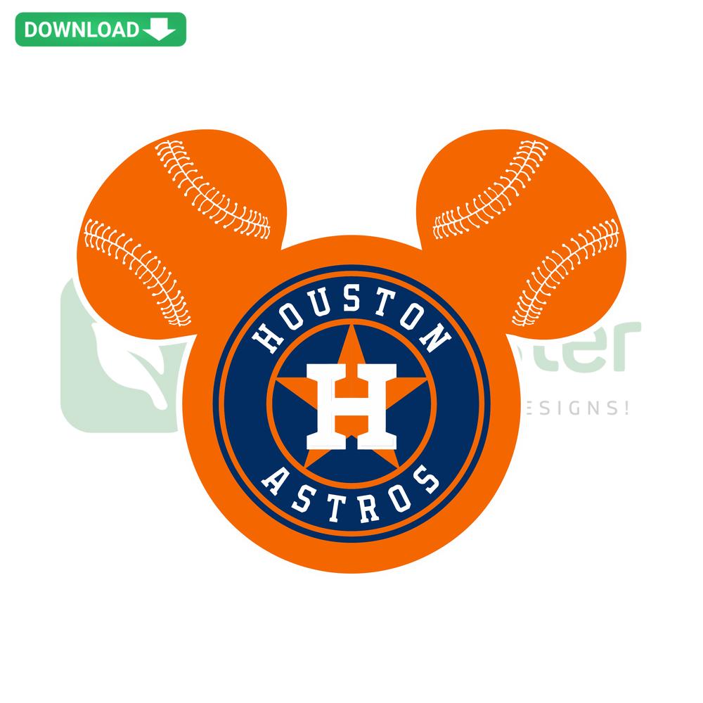 Houston Astros Baseball Mickey Mouse SVG; Disney Design Resources for Designers, SVG File, Sport-Themed Graphic