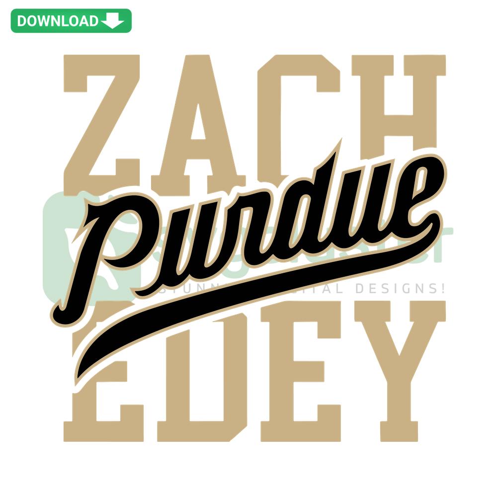Vintage Zach Edey Purdue NCAA SVG Design, Digital Download Resource Featuring Classic Basketball Art Graphics.