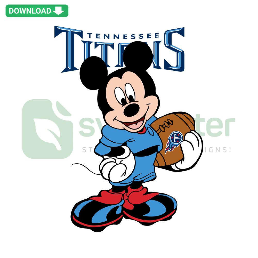 Tennessee Titans Mickey Mouse SVG, NFL Cricut Silhouette File, Digital Download Design