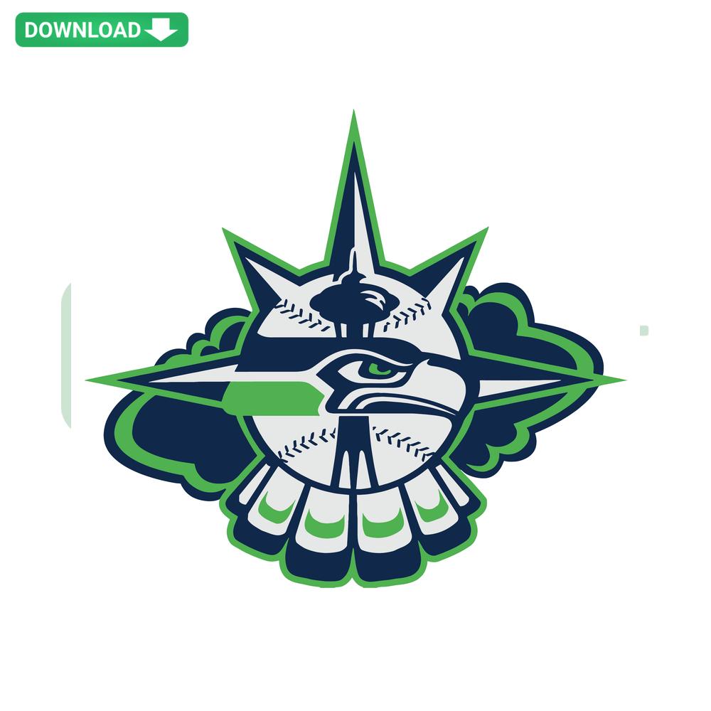 Seattle Sport Team Logo SVG Design Files, Instant Digital Download, High-Quality Vector Graphics for Sports Enthusiasts.