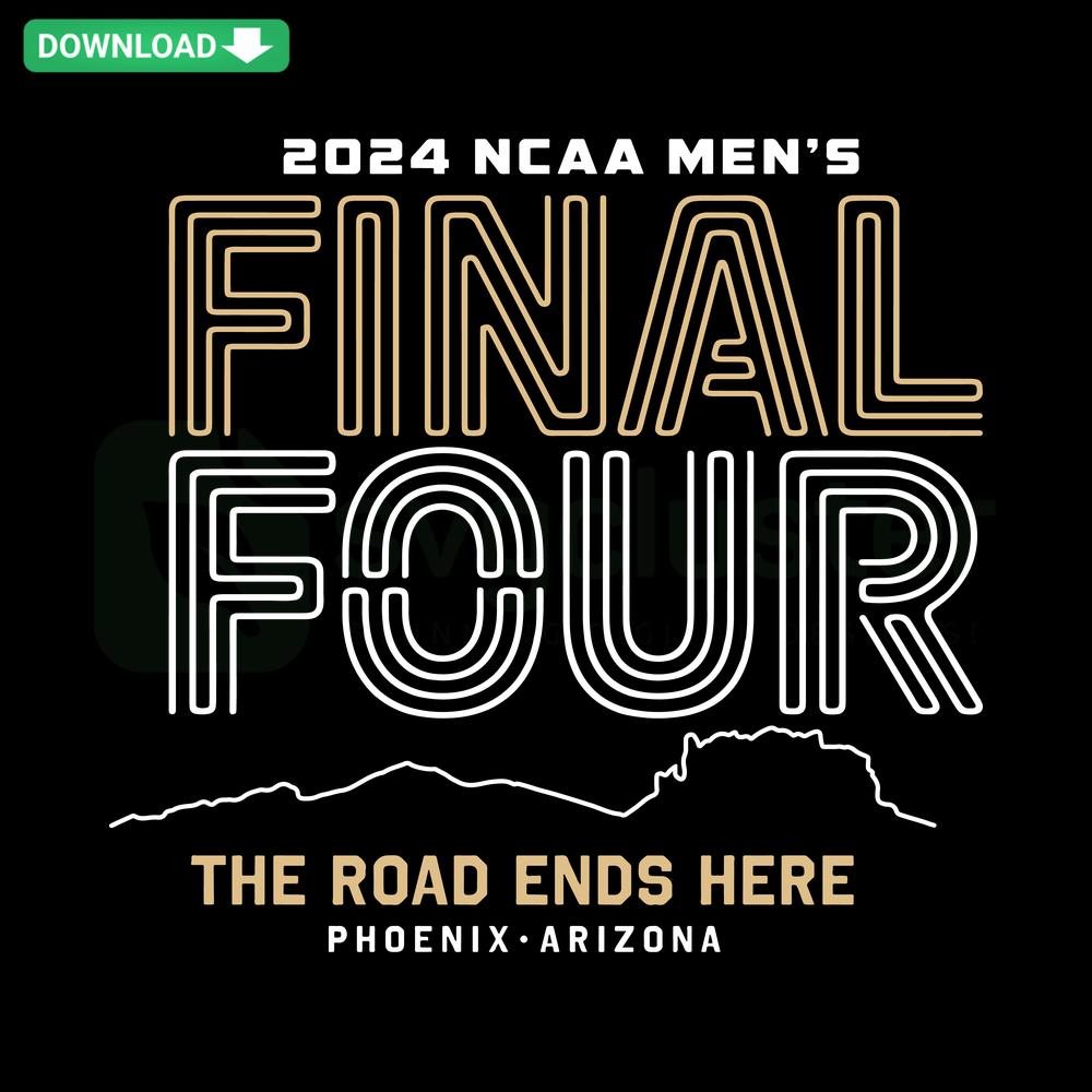 Final Four NCAA Men's Basketball Purdue SVG featuring 'The Road Ends Here' design, perfect for sports fans and crafting projects.