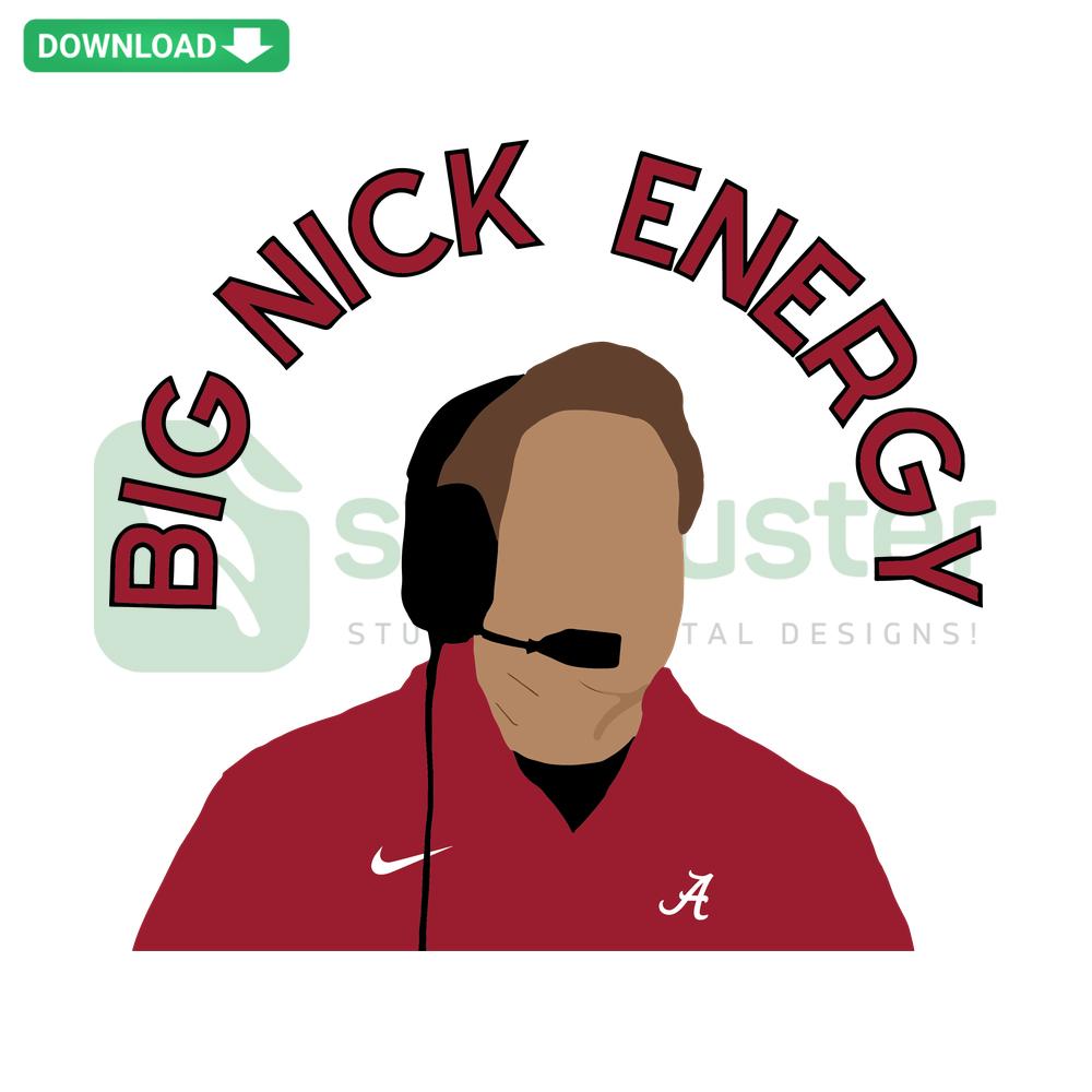 Alabama Crimson Tide SVG, Big Nick Saban Energy, Cricut Ready File, Team Spirit Clipart, Sports Logo Design