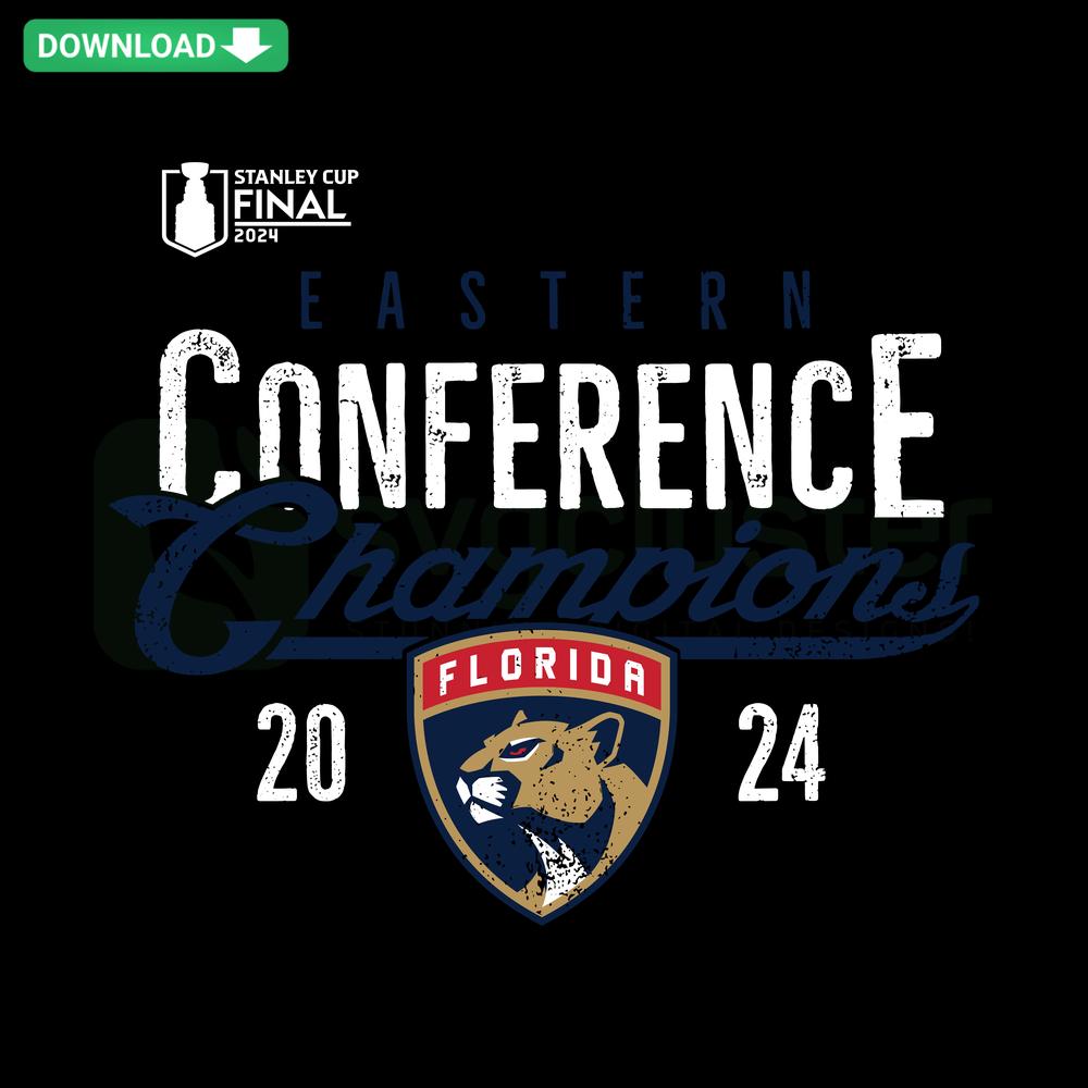 Florida Panthers Eastern Conference Champions 2024 SVG Design, Downloadable Digital Art, Sports Logo 2024