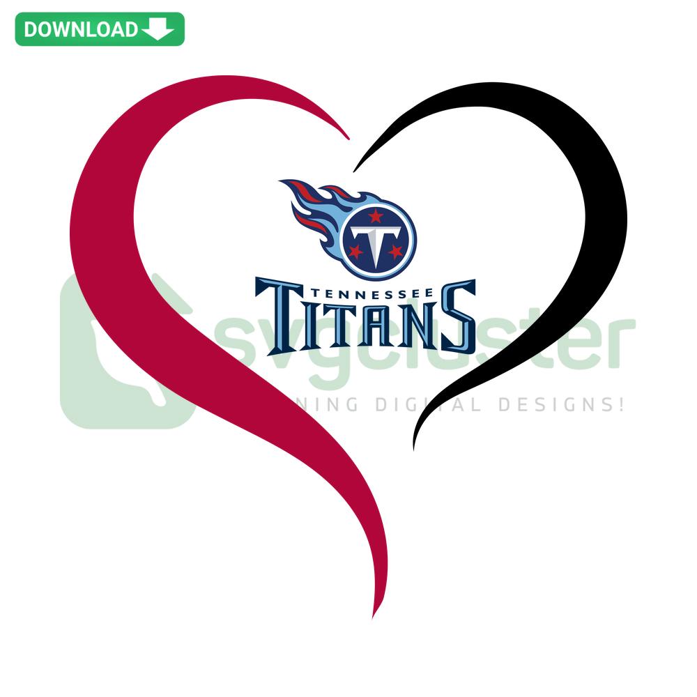 Tennessee Titans Heart SVG: Premium Digital Design, Team Colors, Ideal for DIY Crafts, Apparel, and Home Decor.