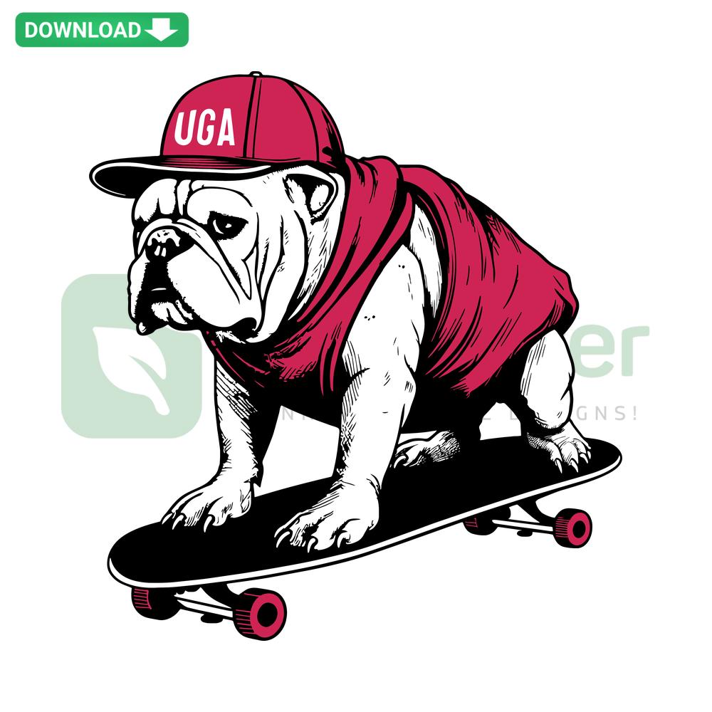 University Of Georgia Bulldogs NCAA SVG digital art, downloadable vector graphic with team logo and colors.