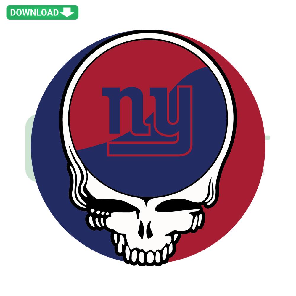 New York Giants Skull SVG Design – Digital Download, Vector Art, Football Fan SVG, NFL Sports Graphics