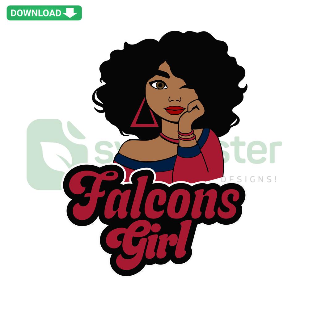 Atlanta Falcons Girl SVG Design, Perfect for Cricut Projects, Premium SVG Files, Designer-Ready, NFL-Themed, Digital Download