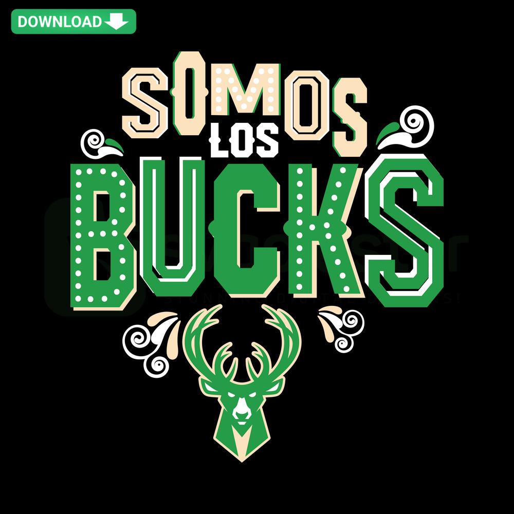 Somos Los Bucks NBA SVG Download - Craft Patterns, Basketball Design for Digital Use