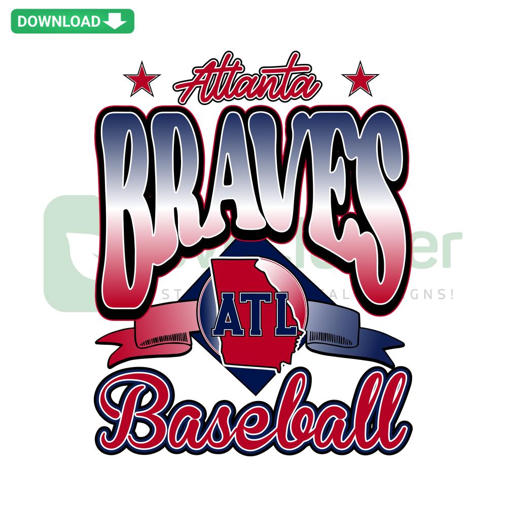 Atlanta Braves MLB Logo SVG Download, Baseball Team Design, Digital File for Cricut, Silhouette, Sports Graphics