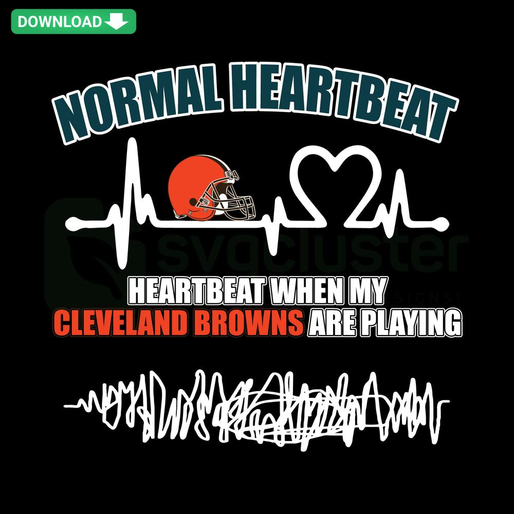 Cleveland Browns Heartbeat SVG, Instant Download, Design for Designers, Football Heartbeat Graphic, Browns SVG File