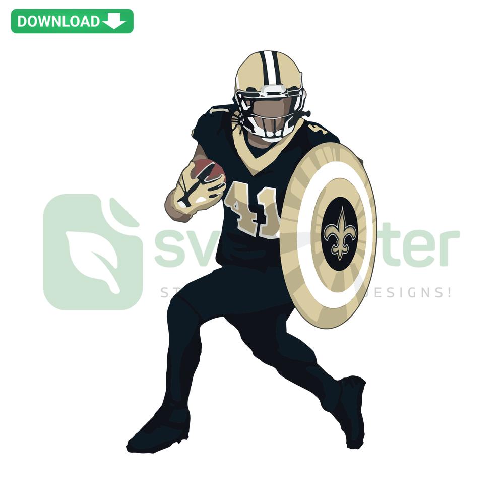 Alvin Kamara Saints SVG: NFL football player design, Cricut digital file, New Orleans Saints star, silhouette graphic art