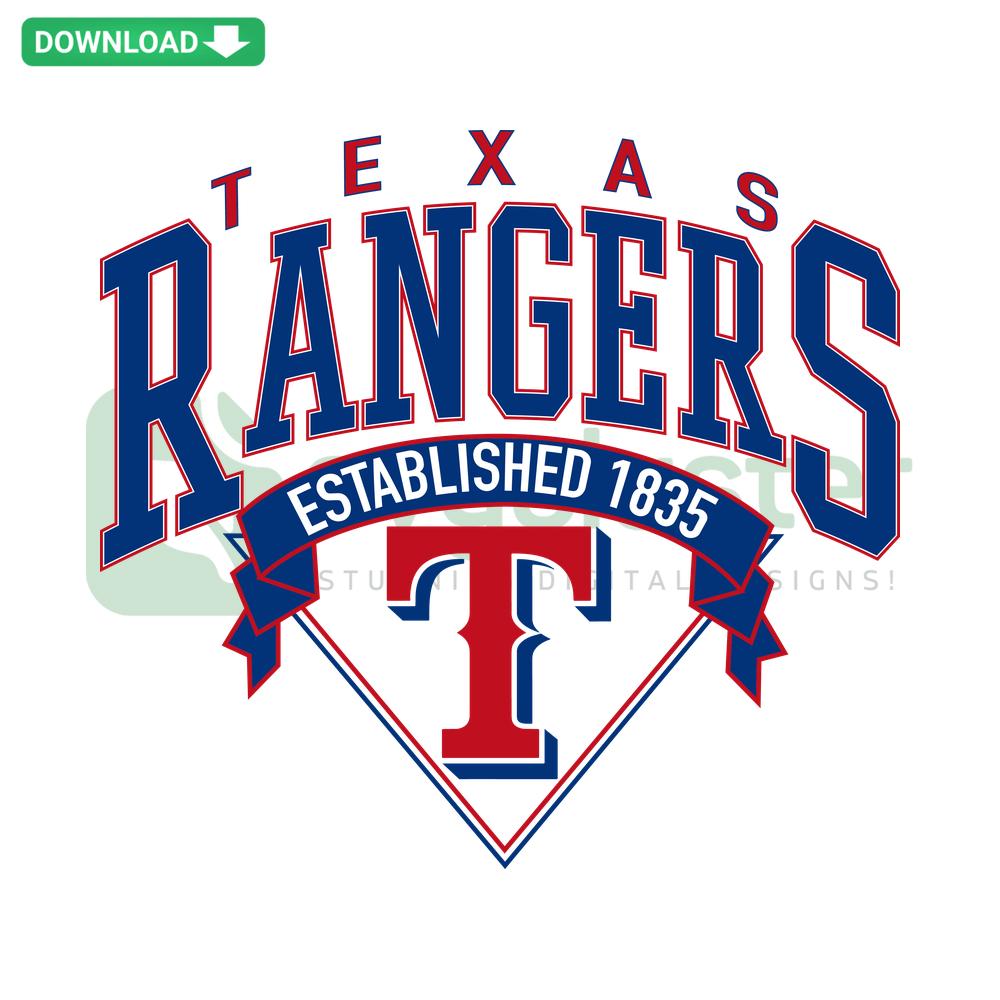 Texas Rangers Established 1835 SVG Digital Download: Vintage-style design for graphic designers, instant file download.
