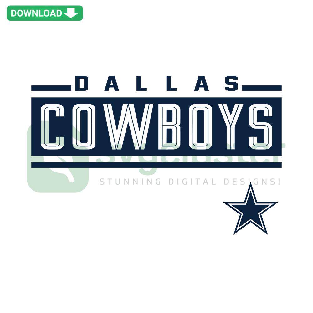 Dallas Cowboys NFL Soccer SVG design, perfect for T-Shirt prints, featuring team logo, ideal for digital download.