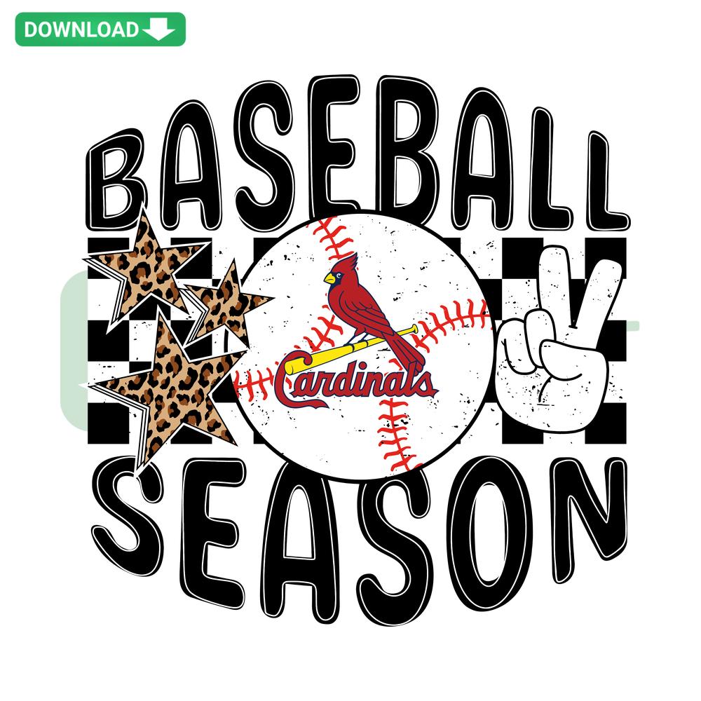 St Louis Cardinals Baseball Season SVG, digital download with team patterns for crafts, perfect for DIY projects and team spirit crafts.