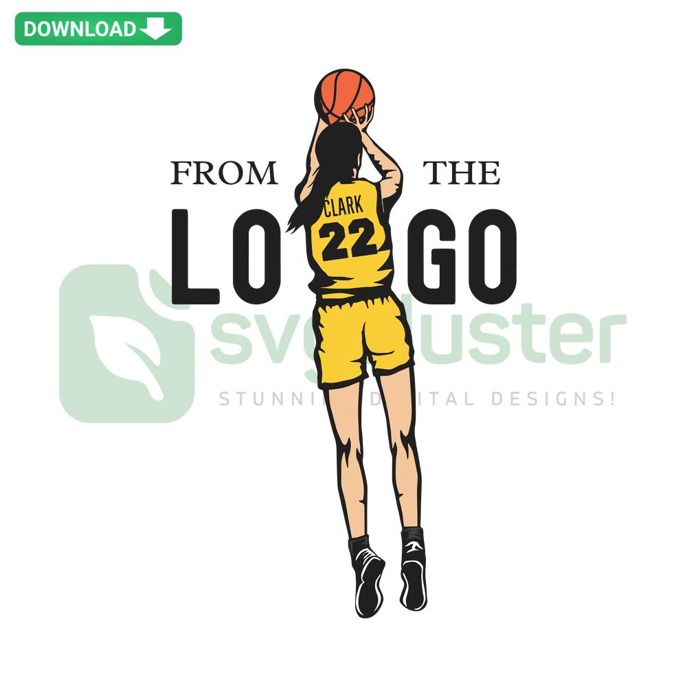 SVG design featuring Iowa Hawkeyes basketball player Caitlin Clark's name and team logo; NCAA digital asset by SVGCluster.