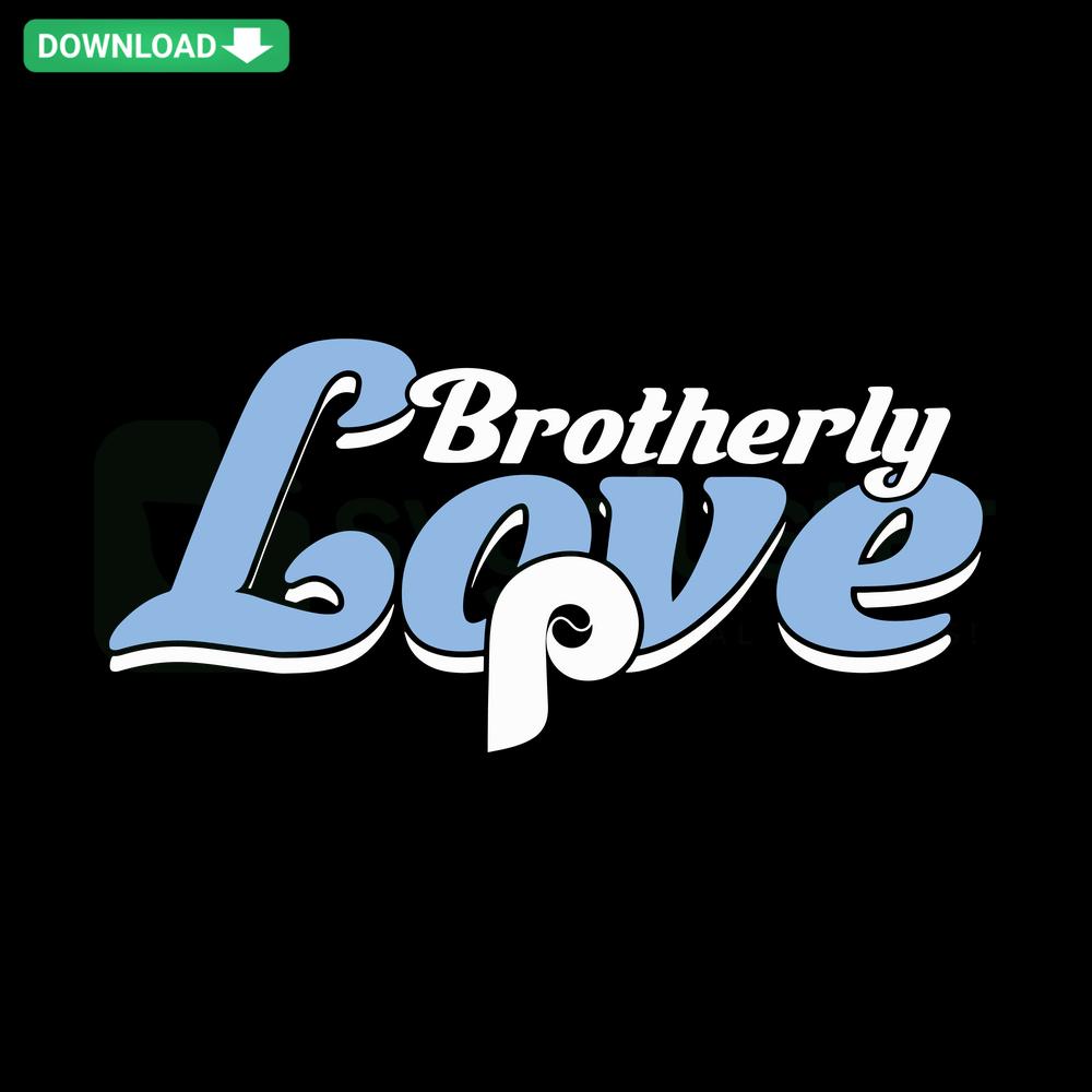 Philadelphia Phillies Brotherly Love SVG, perfect for commercial use, features team colors and love-themed baseball design.