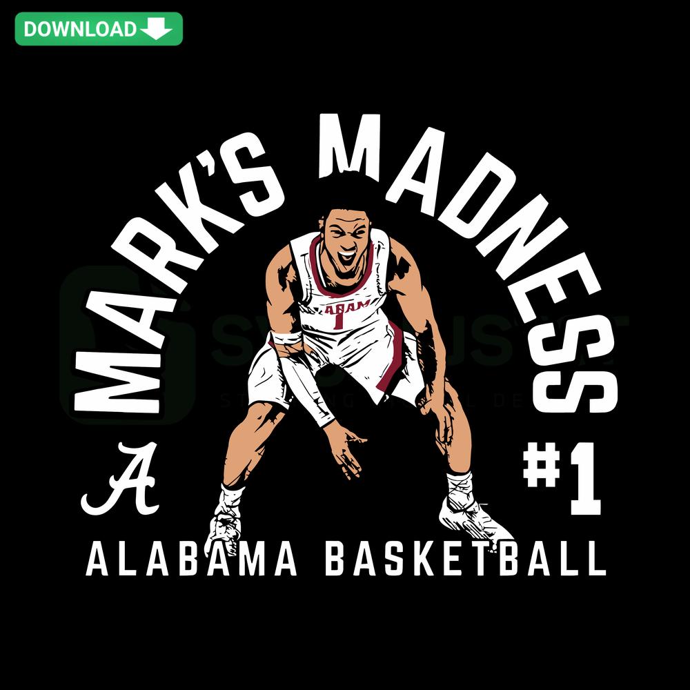 Alabama Men's Basketball NCAA Mark Sears Player SVG Design, Detailed SVG Vector Download, Sports Illustration, Fan Art