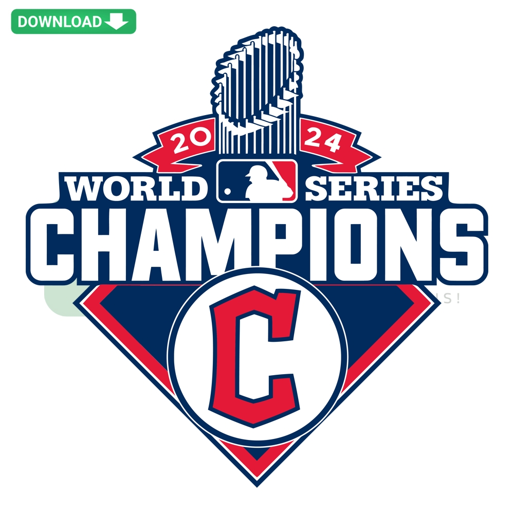 2024 World Series Champions Cleveland Guardians SVG design; Cleveland Guardians World Series 2024 SVG PNG logo.