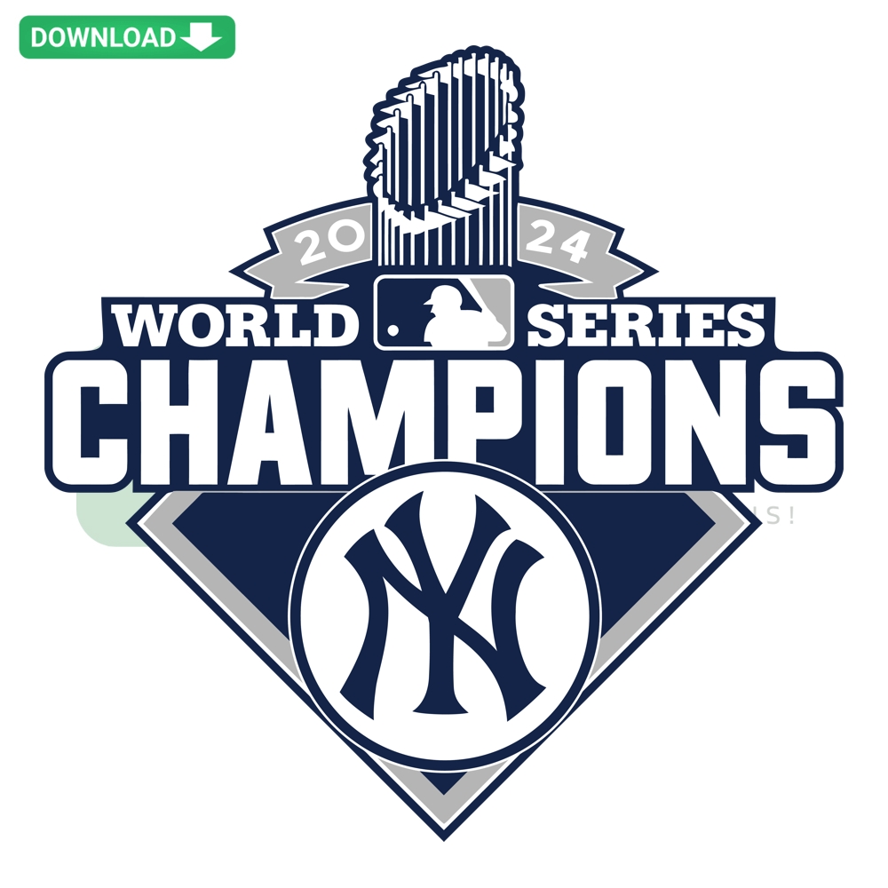 2024 Yankees World Series Champions SVG PNG: Celebrate New York Yankees victory with premium, editable vector design.