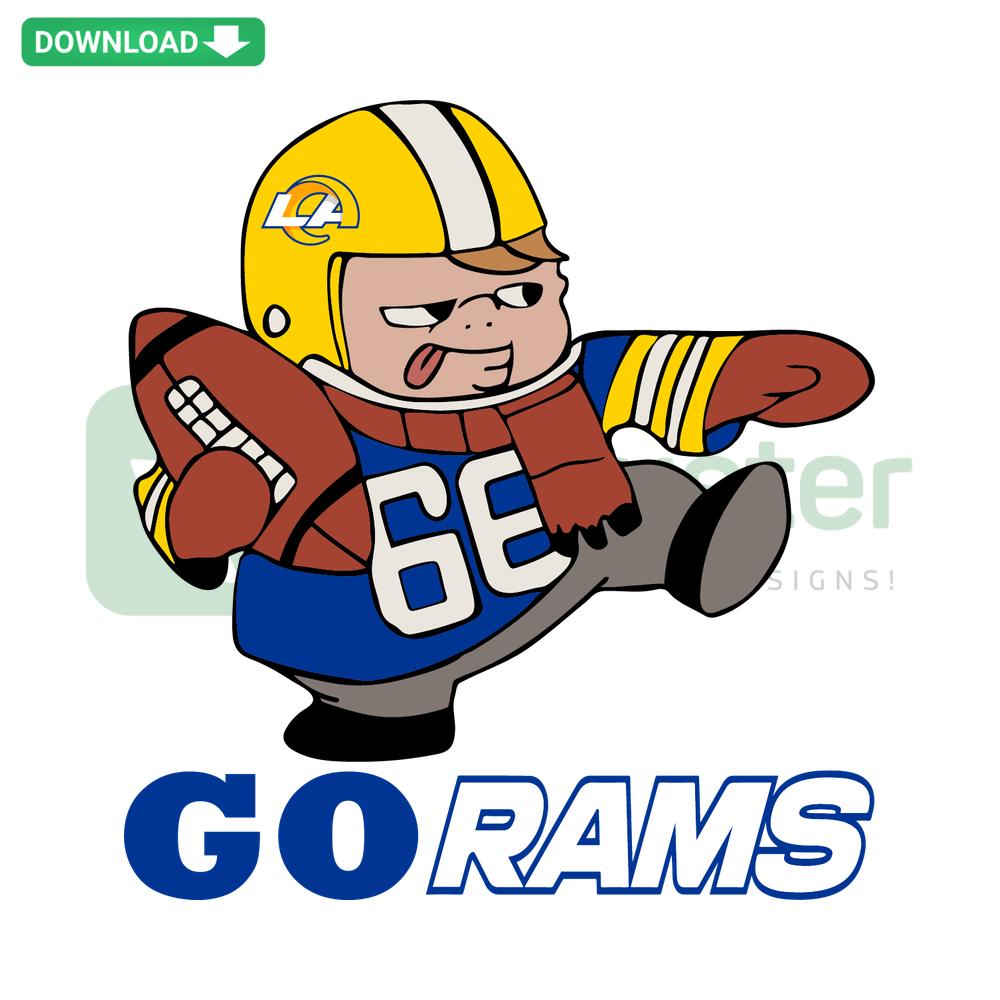 Go Los Angeles Rams SVG, perfect for Cricut projects; includes vibrant team logo and colors; digital download template.