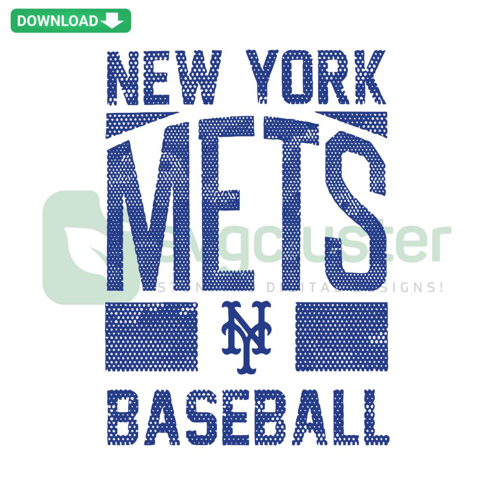 New York Mets Baseball SVG Design, SVGCluster Download: Iconic Logo, Team Colors, Digital Asset, Perfect for Cricut Projects.